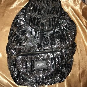 Pink drawstring backpack